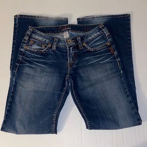 Silver Tia Size 28 Boot Cut Blue Jeans